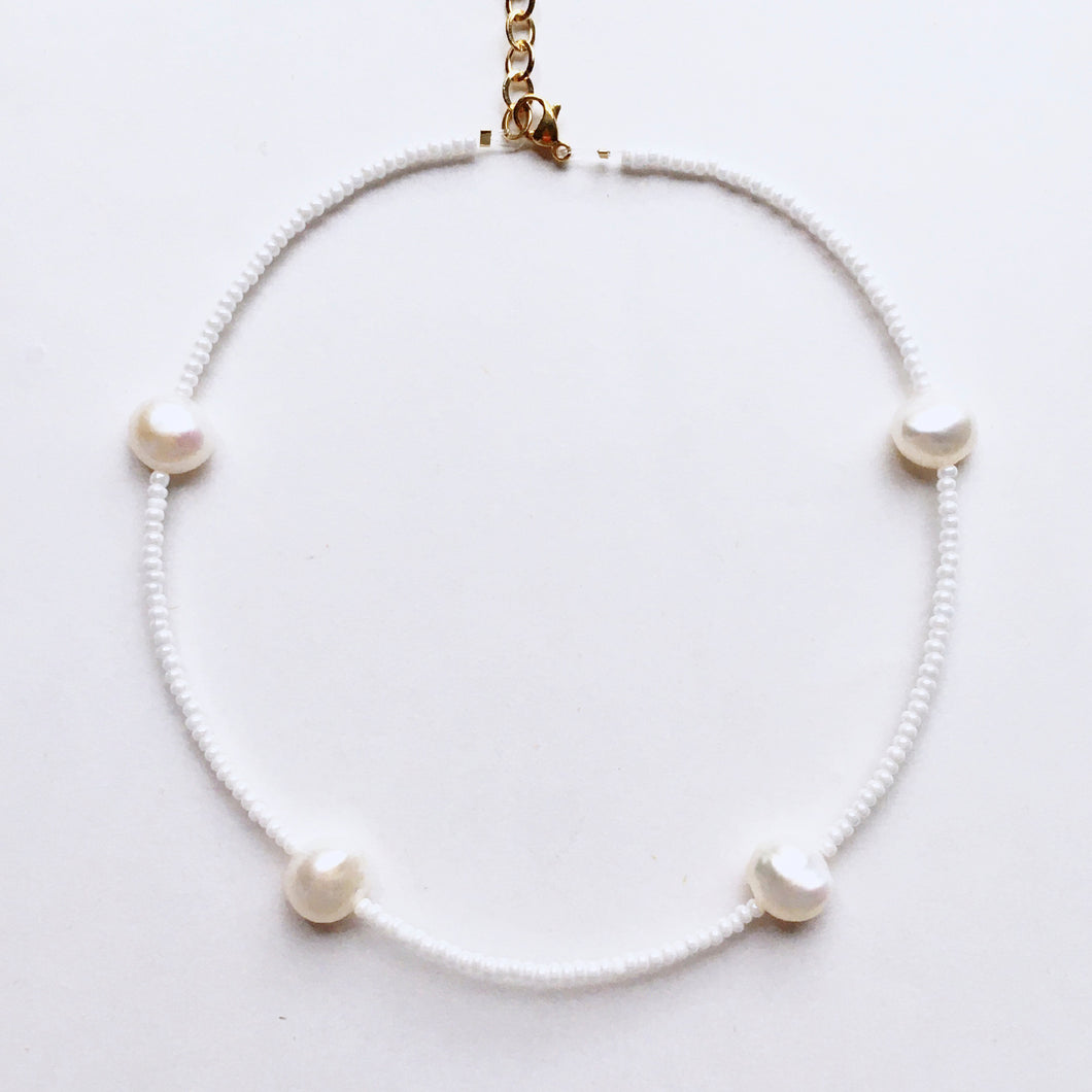 All white choker