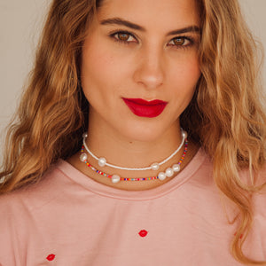 All white choker