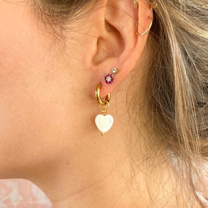 Aretes Corazón Nácar