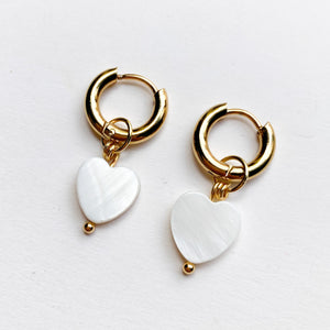 Aretes Corazón Nácar